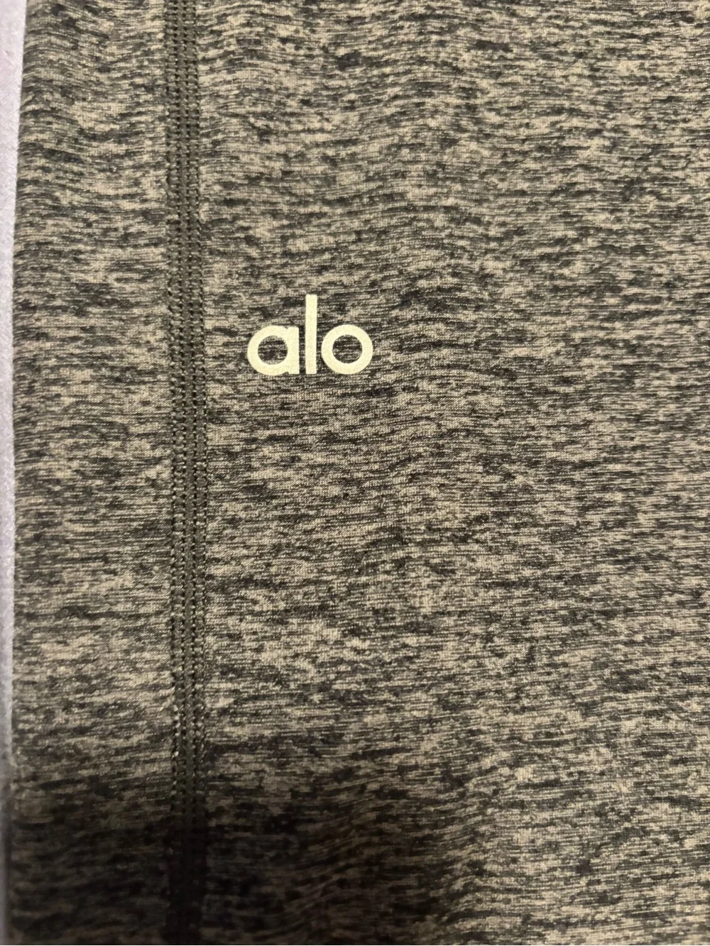 Alo Yoga High‑Rise Heather Gray Ribbed Leggings – Women’s Size XL